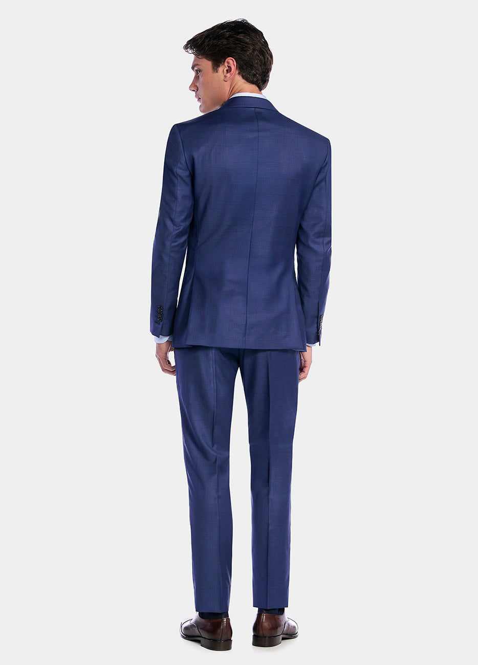 HAVOC Traje Lana Super 170 Cuadros Azules