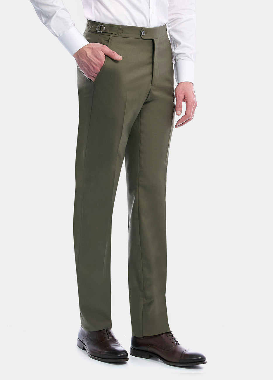 HAVOC Pantalón Sarga Verde Seco