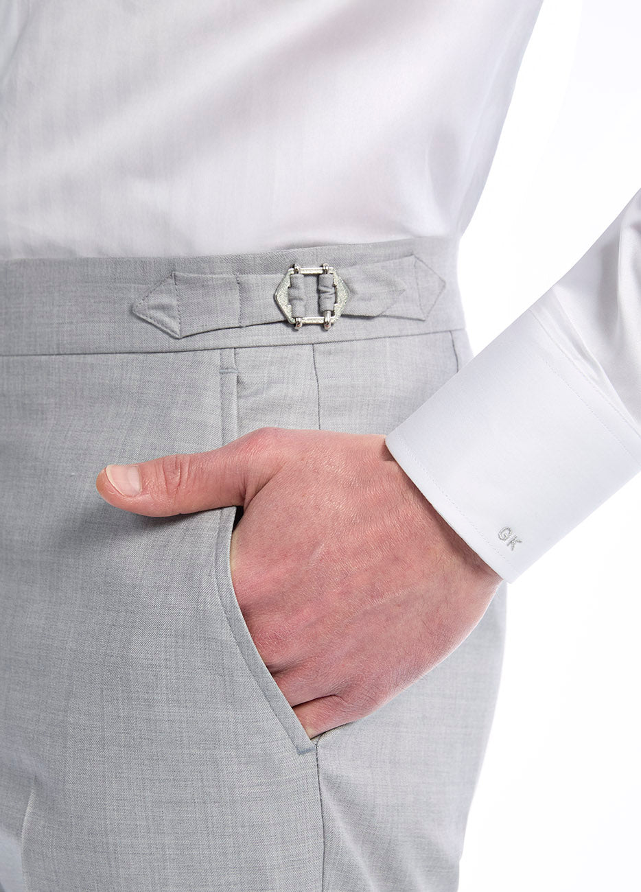 Pantalón Smoking Gris Perla