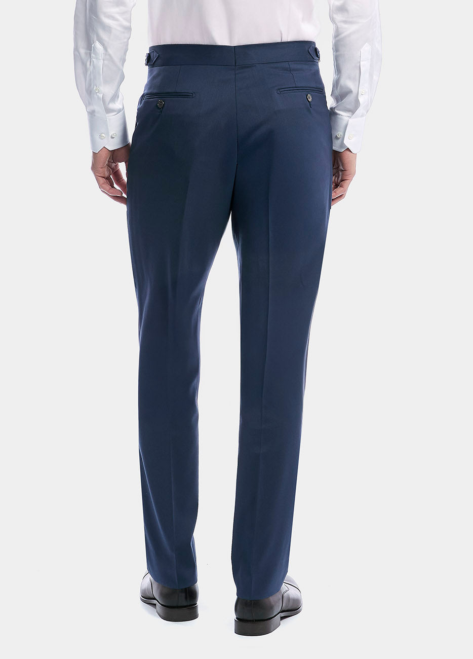 Pantalón Principe De Gales Arena Con Azul