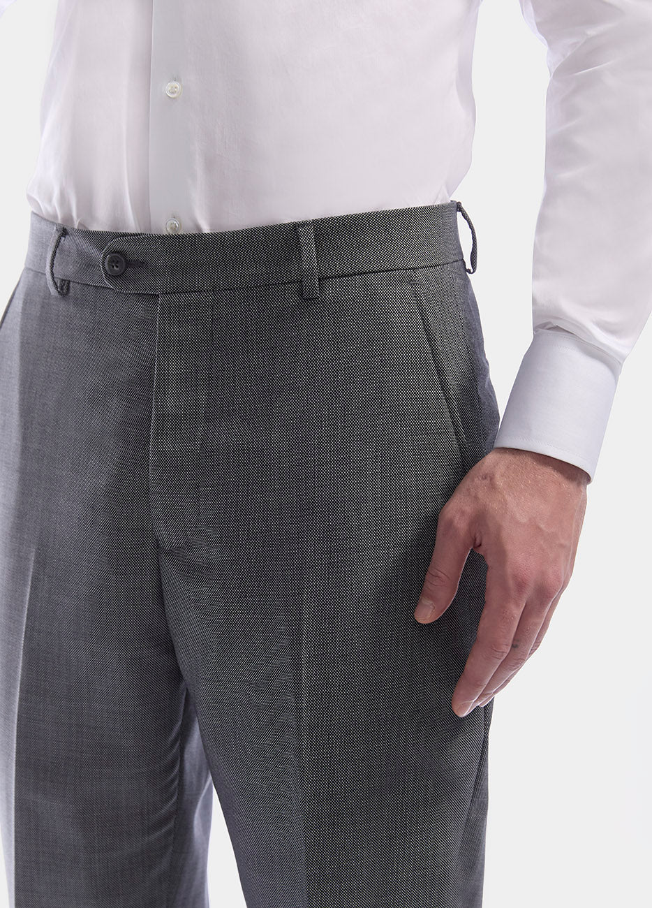 Pantalón Microdiseño Gris Claro