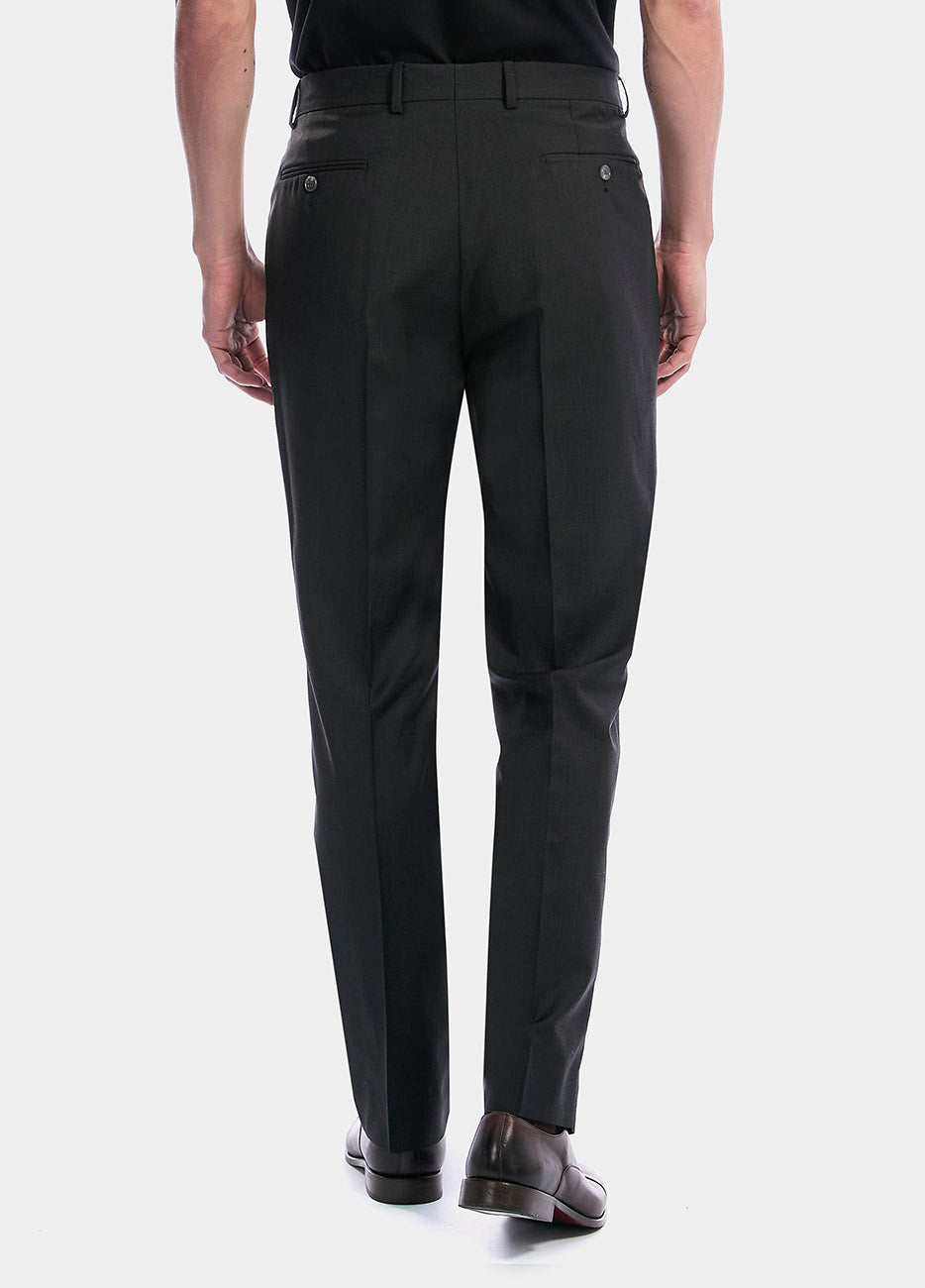 Pantalón Smoking Gris Oscuro Lana Super 110