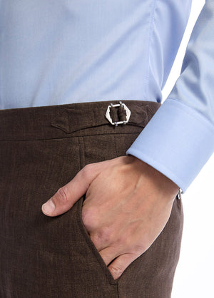 Pantalón Chocolate De Lino