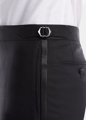 Pantalón Smoking Sarga Negro Medianoche