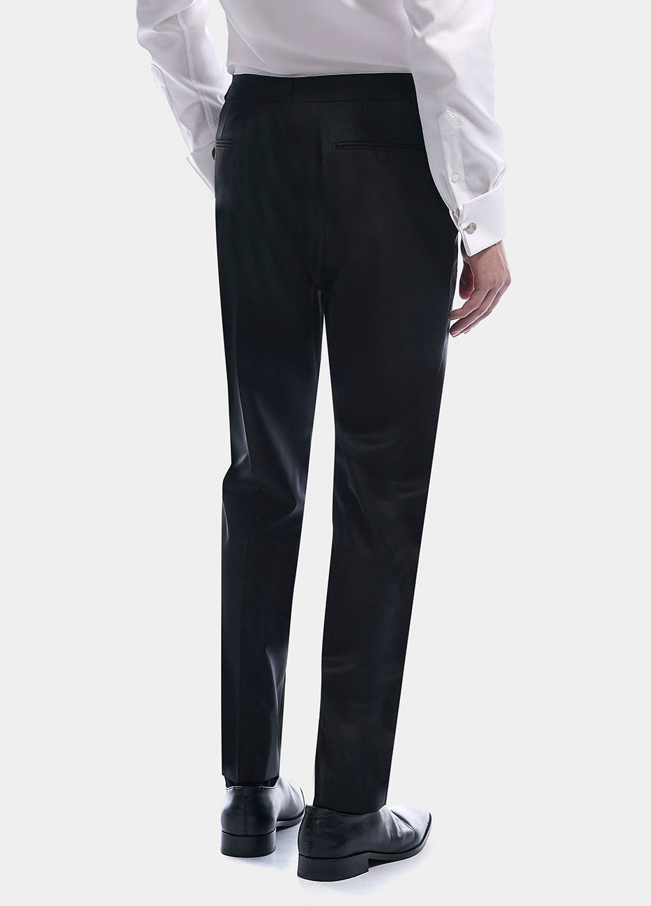 Pantalón Smoking Lana Super 170 Negro