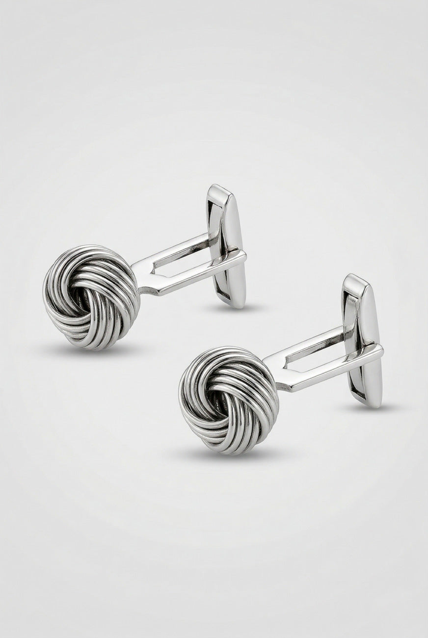 HAVOC Mancuernilla Nudo Tejido Plata