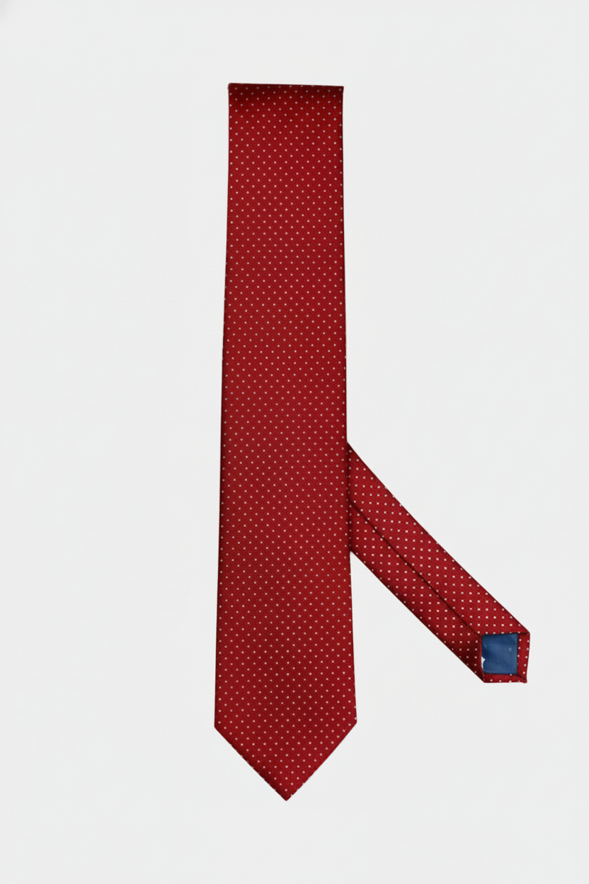 Havoc Corbata Roja Con Mini rombo Blanco