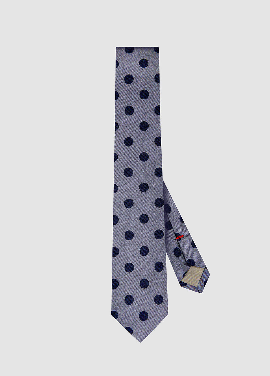 Corbata Lunares Plata