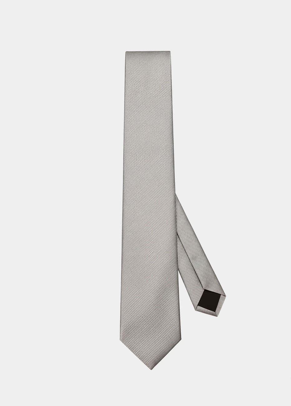 HAVOC Corbata Seda Gris Plata