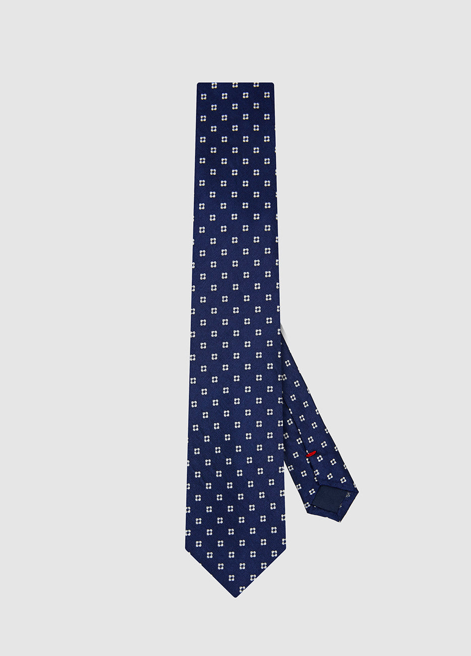 HAVOC Corbata Azul Blanco Floral