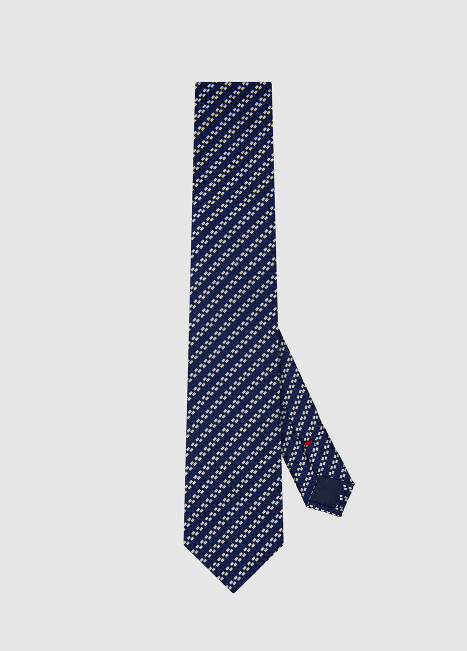 HAVOC Corbata Azul Gris Raya Diagonal