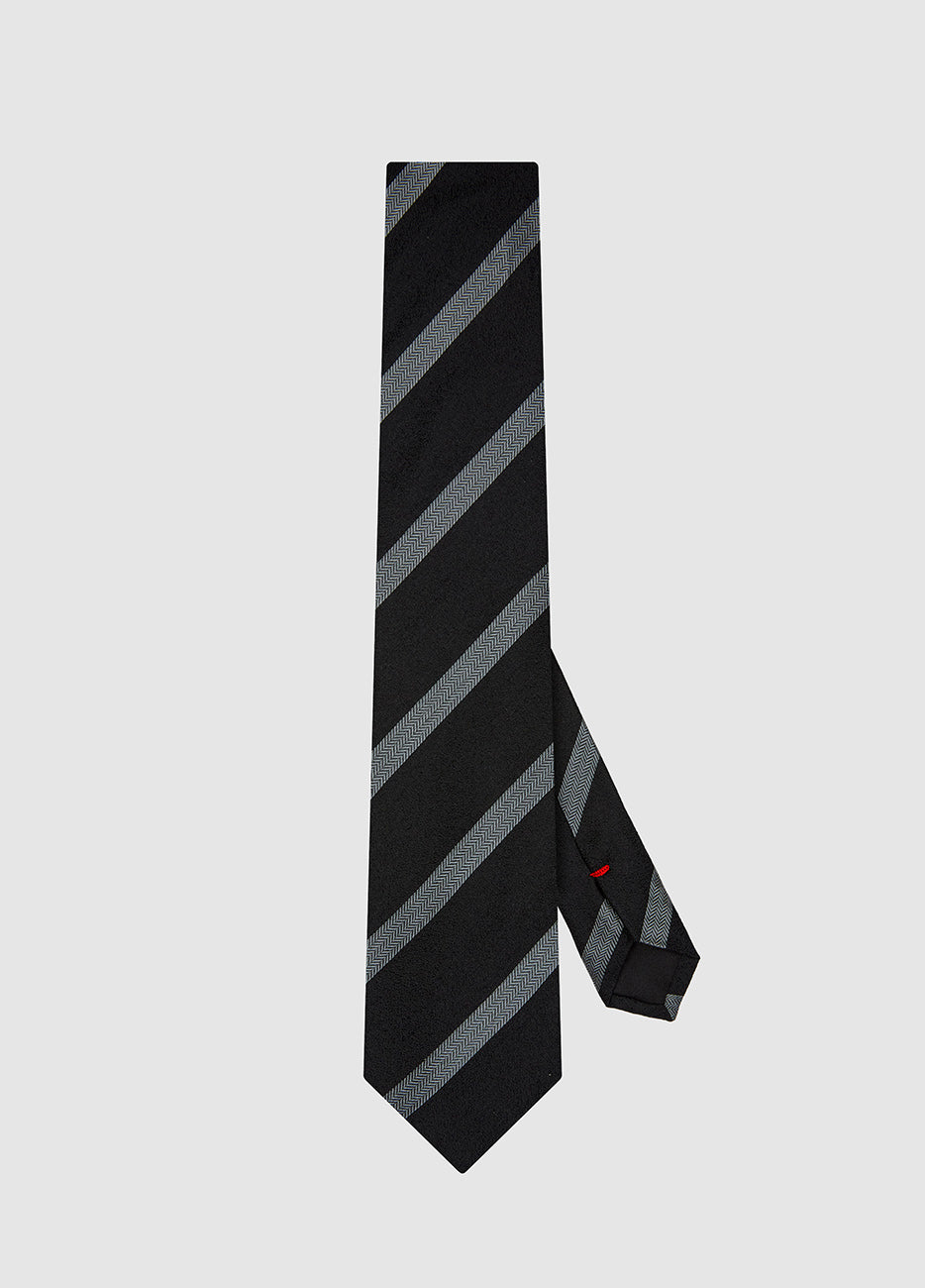 HAVOC Corbata Negro Gris Rayas