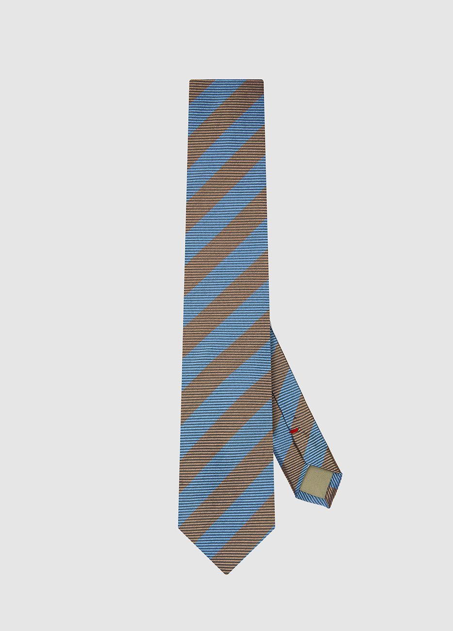 HAVOC Corbata Azul Dorado Rayas