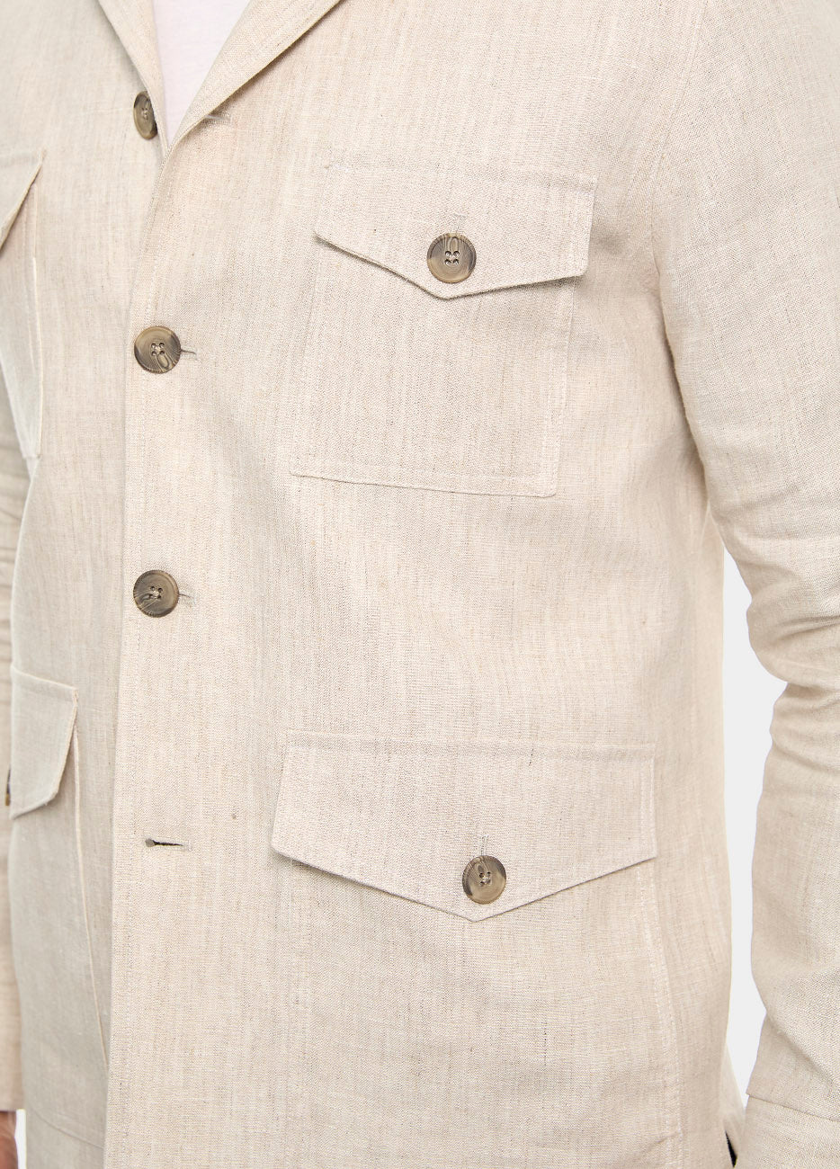 Sobrecamisa De Lino Beige RTW