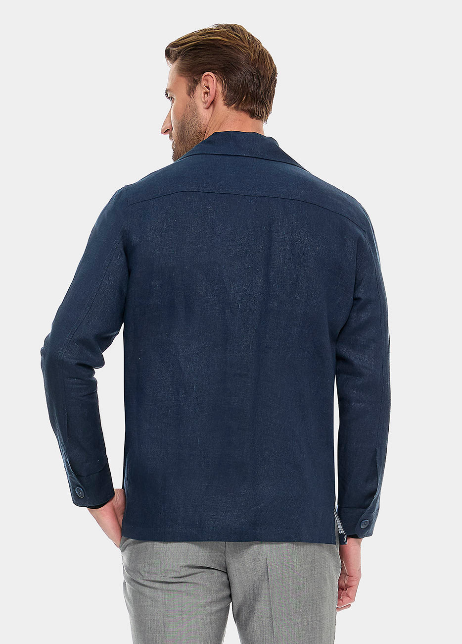 Sobrecamisa De Lino Azul RTW