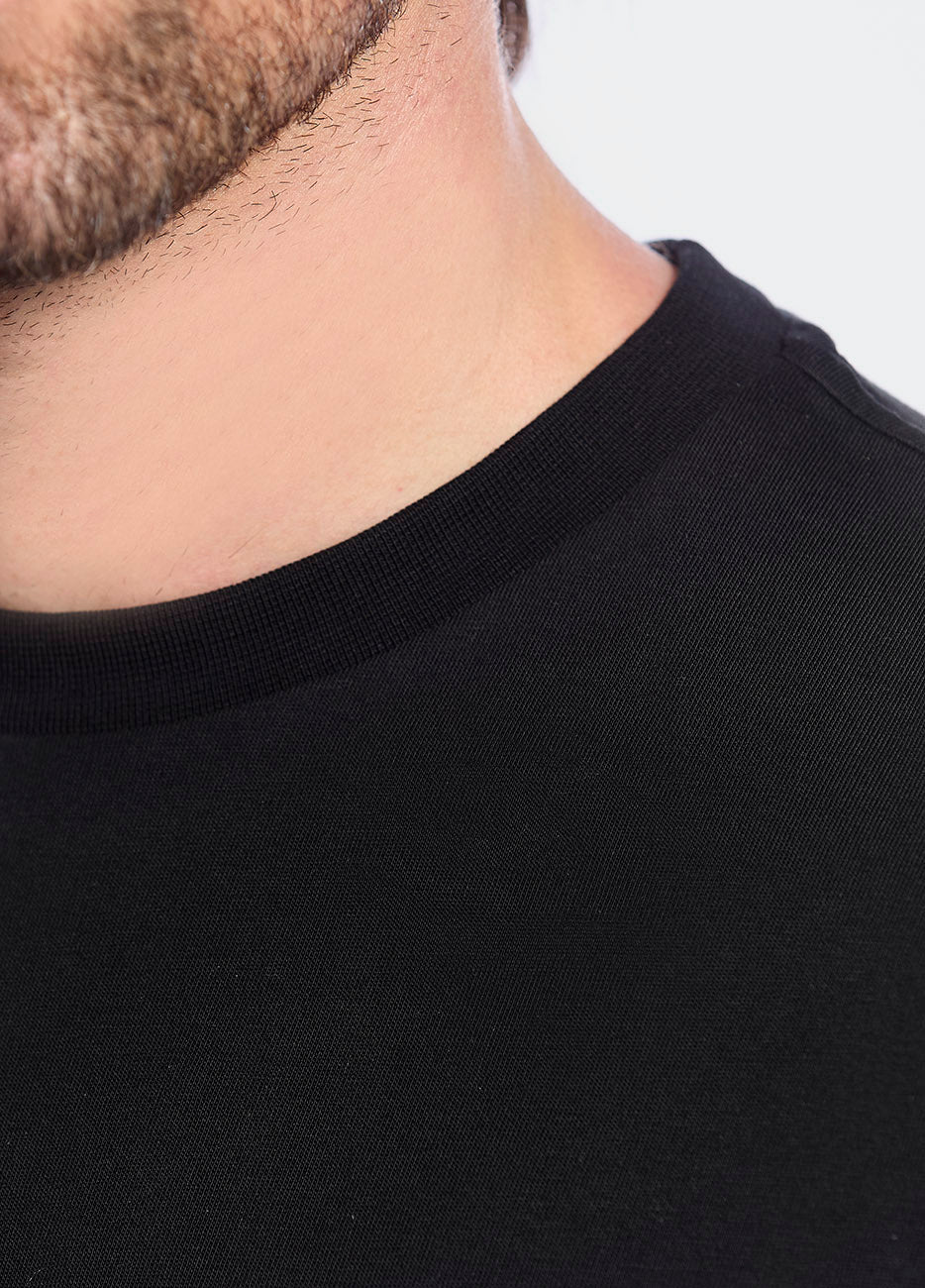 T-Shirt Algodón Negro RTW