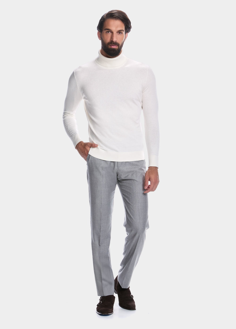 HAVOC Suéter Turtle Neck Chalk