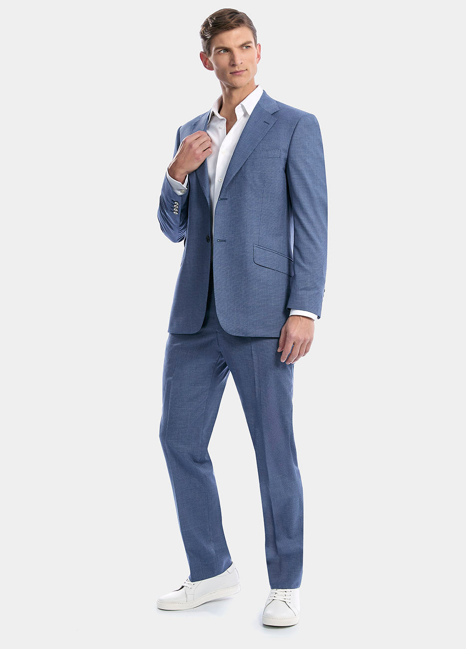 Havoc Saco Azul Microdiseño Lana Y Seda