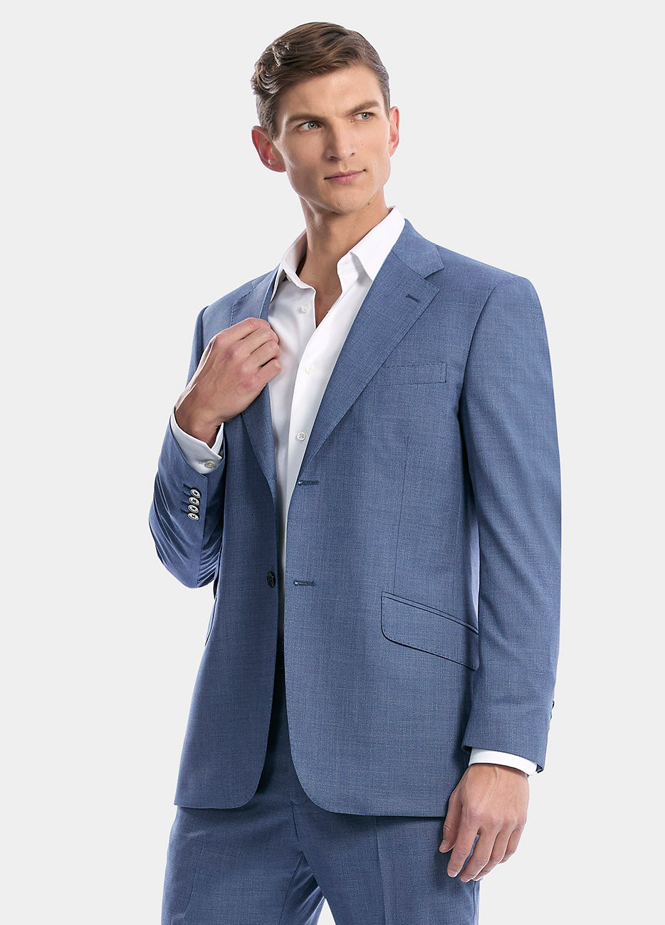 Havoc Saco Azul Microdiseño Lana Y Seda