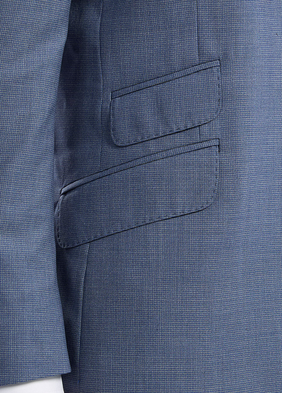 Havoc Saco Azul Microdiseño Lana Y Seda