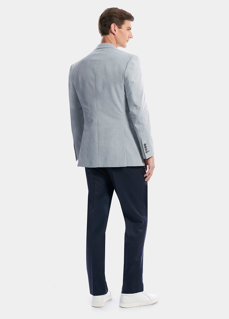 Traje Sarga Gris Claro 100% Algodón