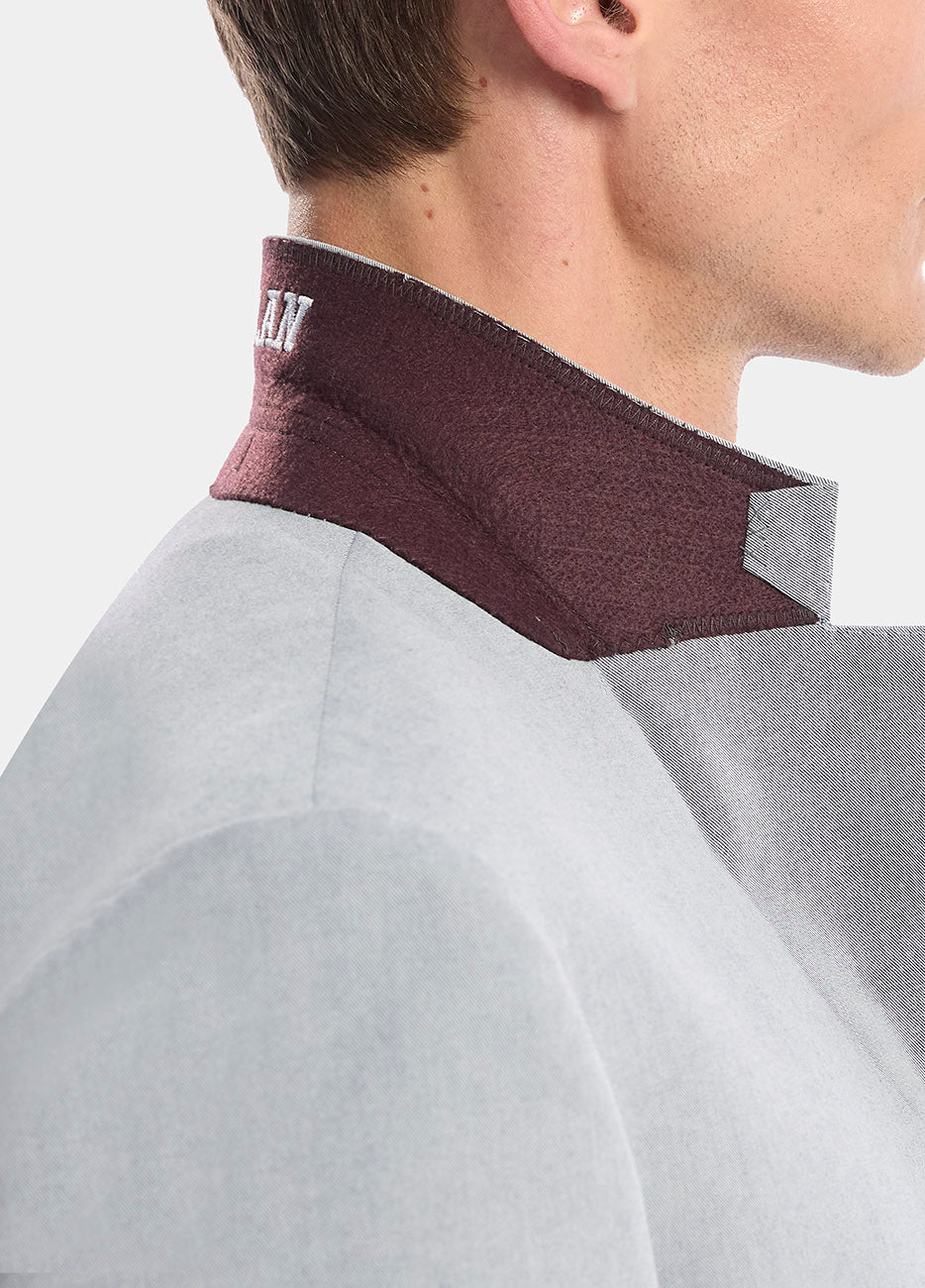 Saco Smoking Sarga Gris Claro 100% Algodon