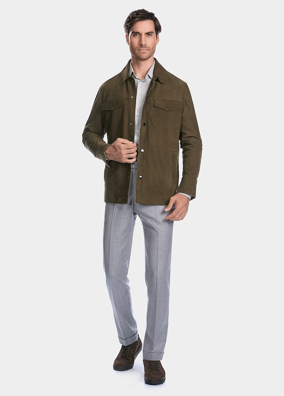 Sobrecamisa De Piel Tarak Olivo