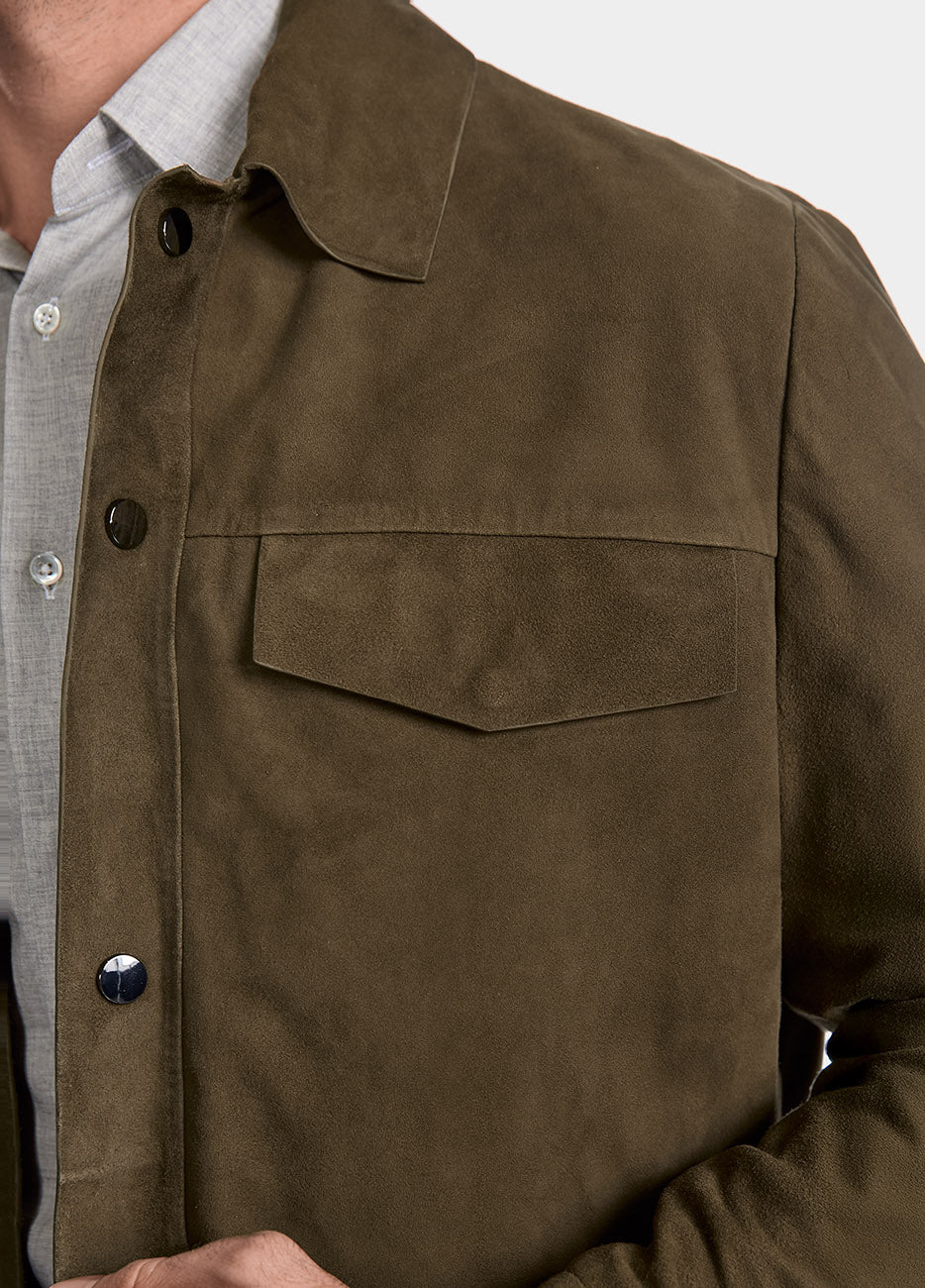 Sobrecamisa De Piel Tarak Olivo