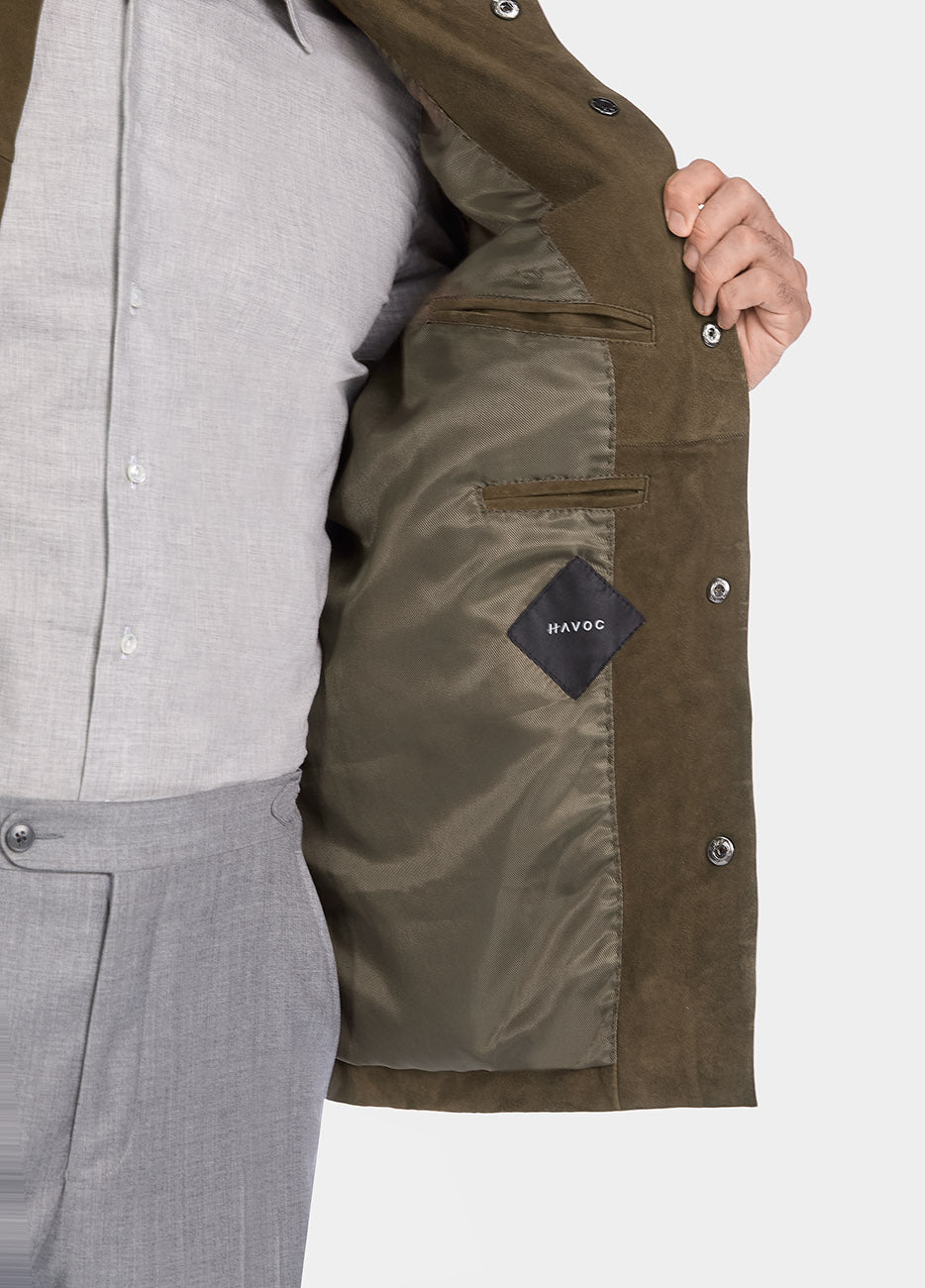 Sobrecamisa De Piel Tarak Olivo