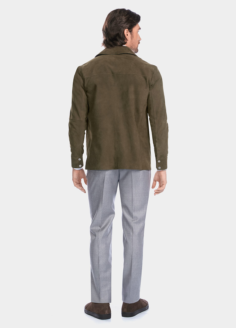 Sobrecamisa De Piel Tarak Olivo