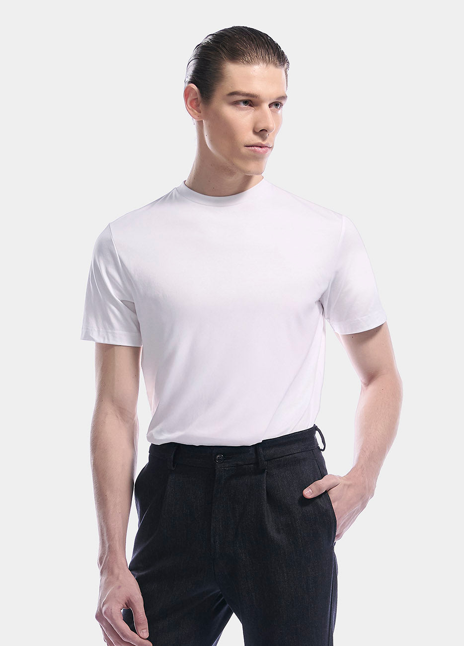 T-Shirt Algodón Blanco Mercerizado RTW