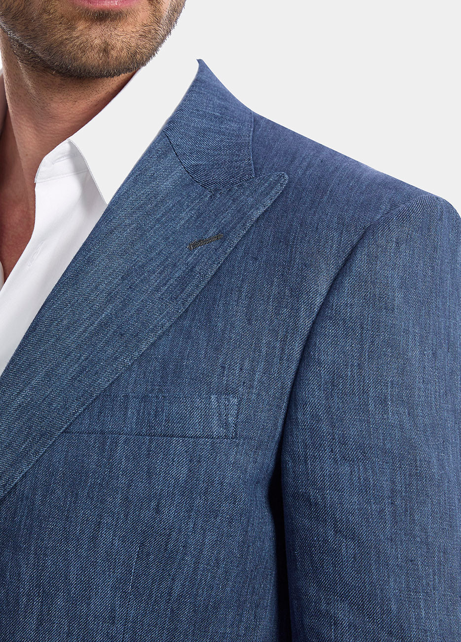 Traje Azul Jaspeado Lana Super 130