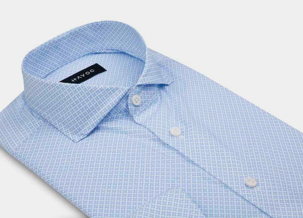 Camisa Casual Estampado Azul Rtw