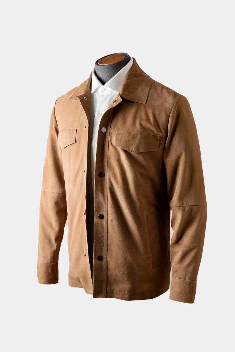 Sobrecamisa De Piel Tarak Camel| HAVOC