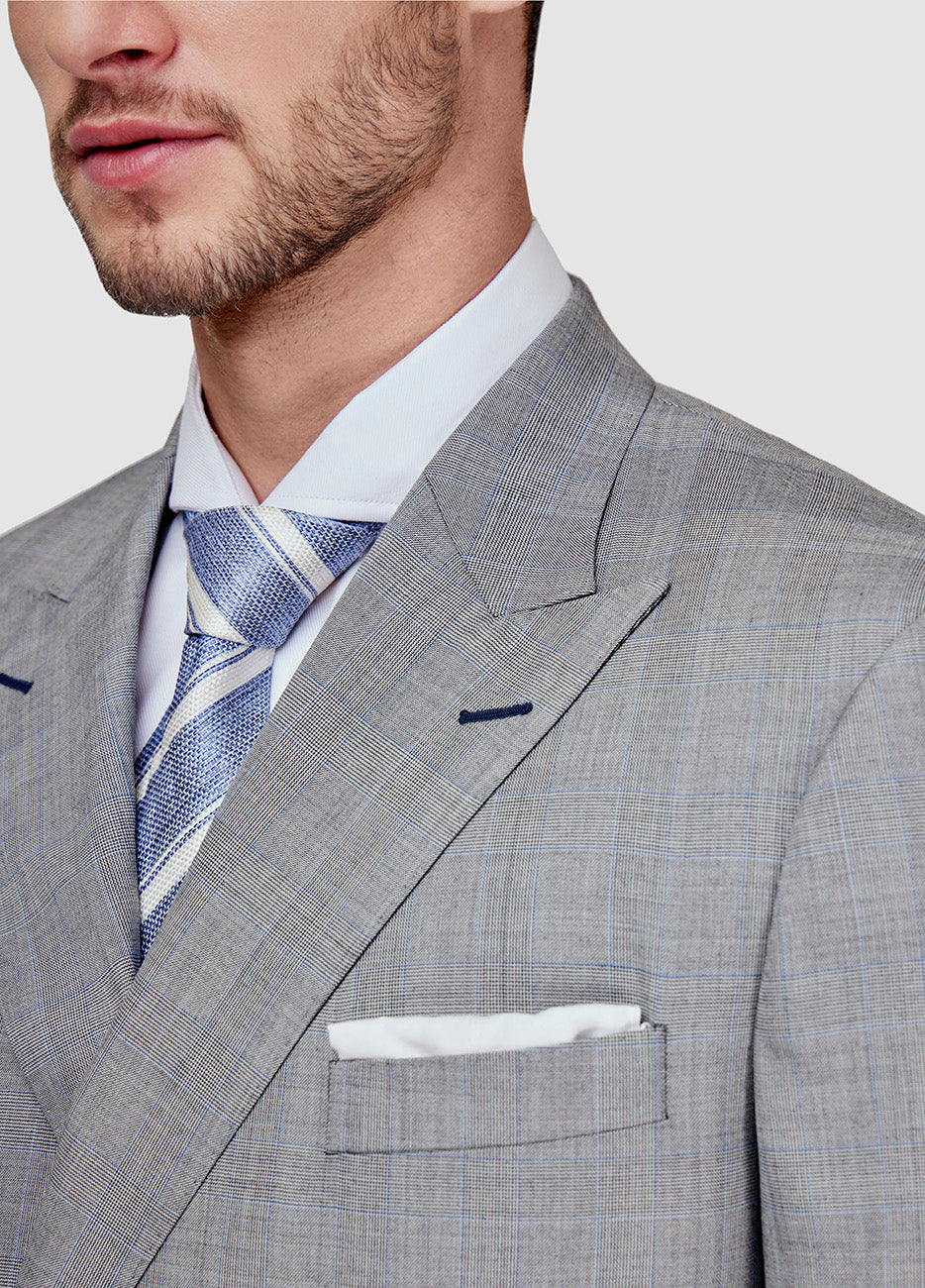 TRAJE PRINCIPE DE GALES GRIS CENIZA Y AZUL MAYA Havoc