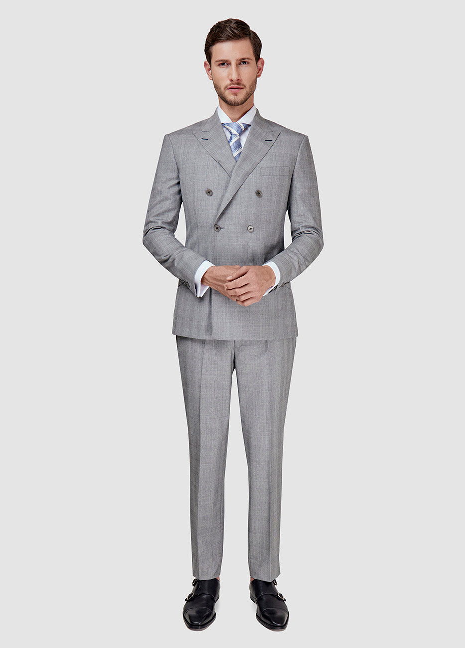 Traje Principe De Gales Gris Ceniza Y Azul Maya| HAVOC