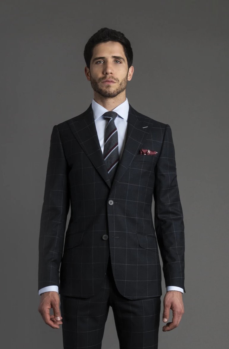 HAVOC Blazer Cuadro Ventana Gris Oscuro