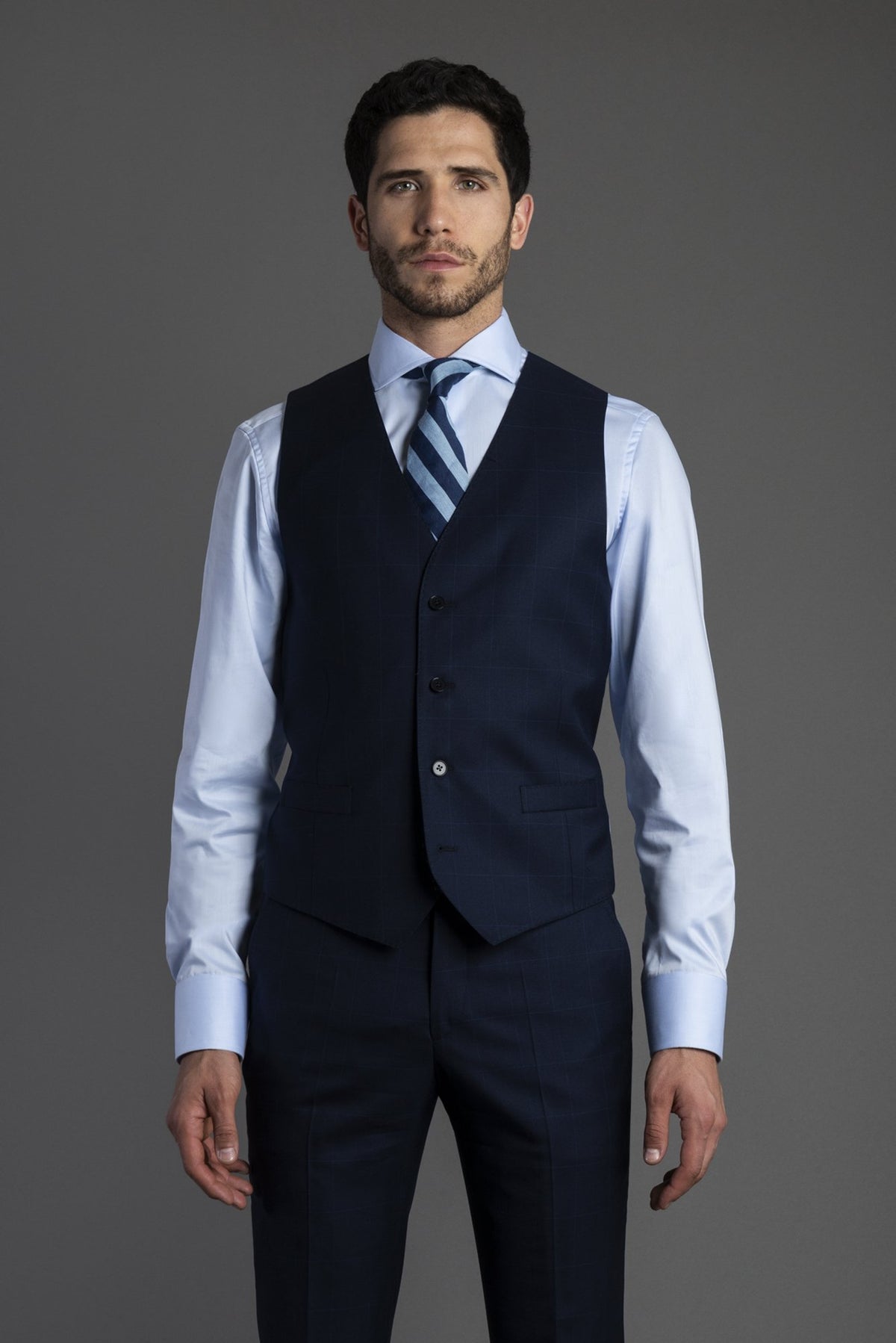 Chaleco Cuadro Azul Oscuro| HAVOC
