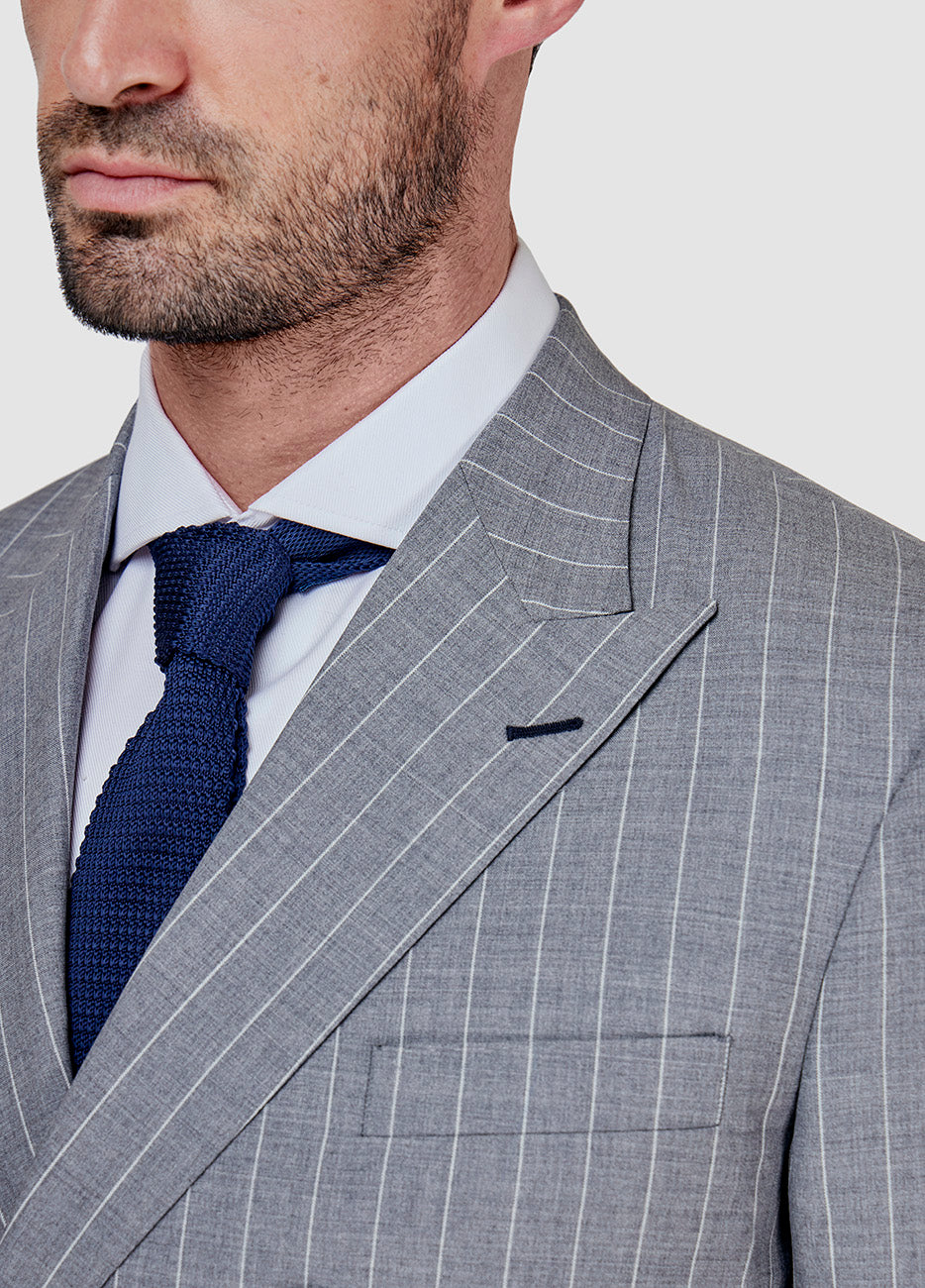 Blazer Raya Diplomática Gris Estaño Y Blanco| HAVOC – Havoc