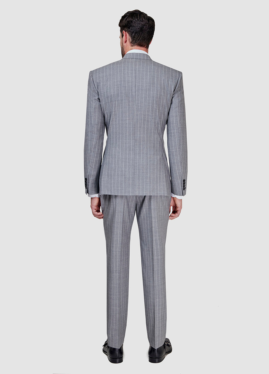 TRAJE RAYA DIPLOMATICA GRIS ESTAÑO Y BLANCO Havoc
