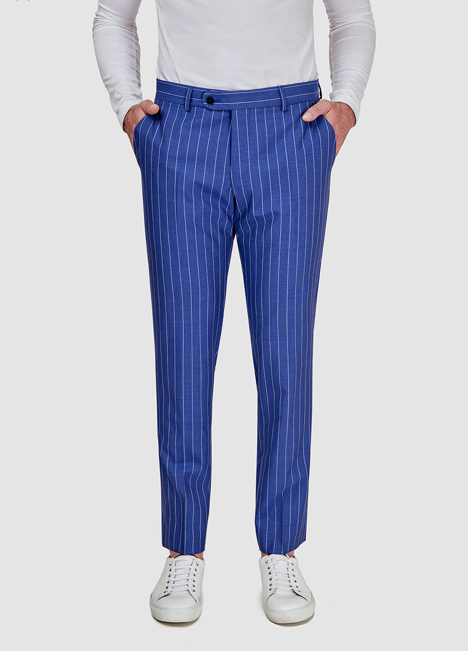 PANTALON RAYA DIPLOMATICA AZUL INDIGO Y BLANCO Havoc