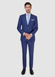 Traje Raya Diplomatica Azul Turqui Y Blanco