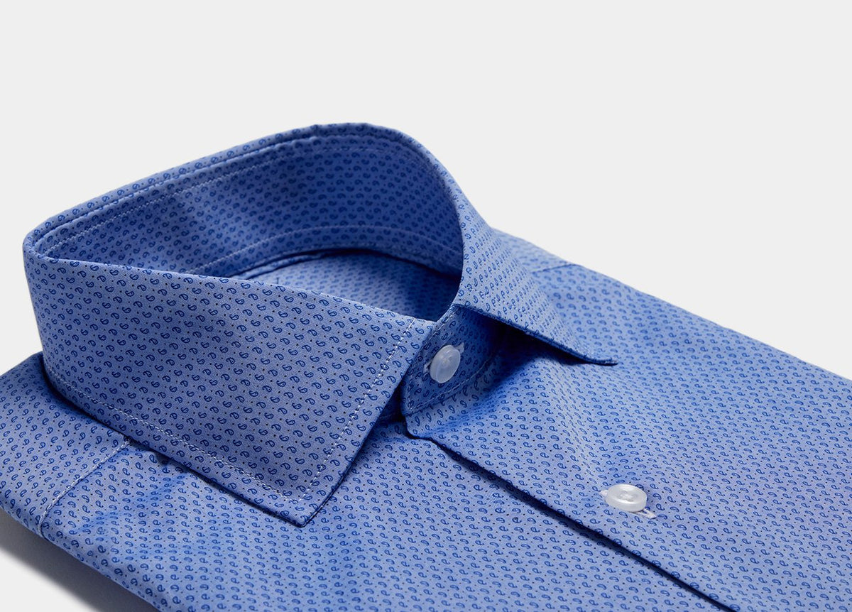 CAMISA AZUL MEDIO CON ESTAMPADO PAISLEY Havoc