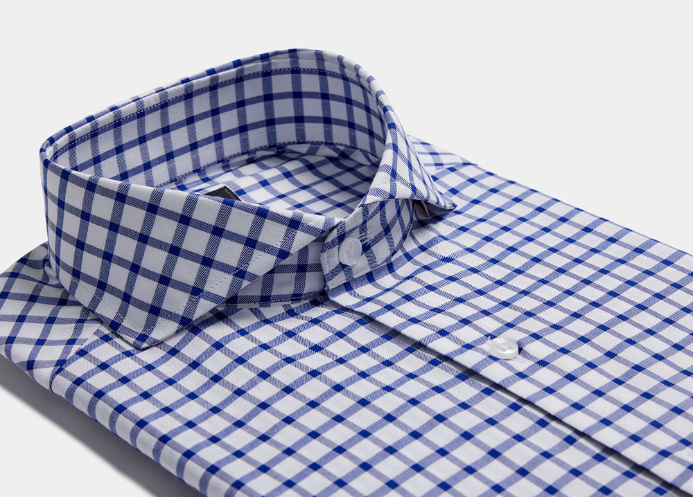 HAVOC Camisa De Macro Cuadro Azul Marino