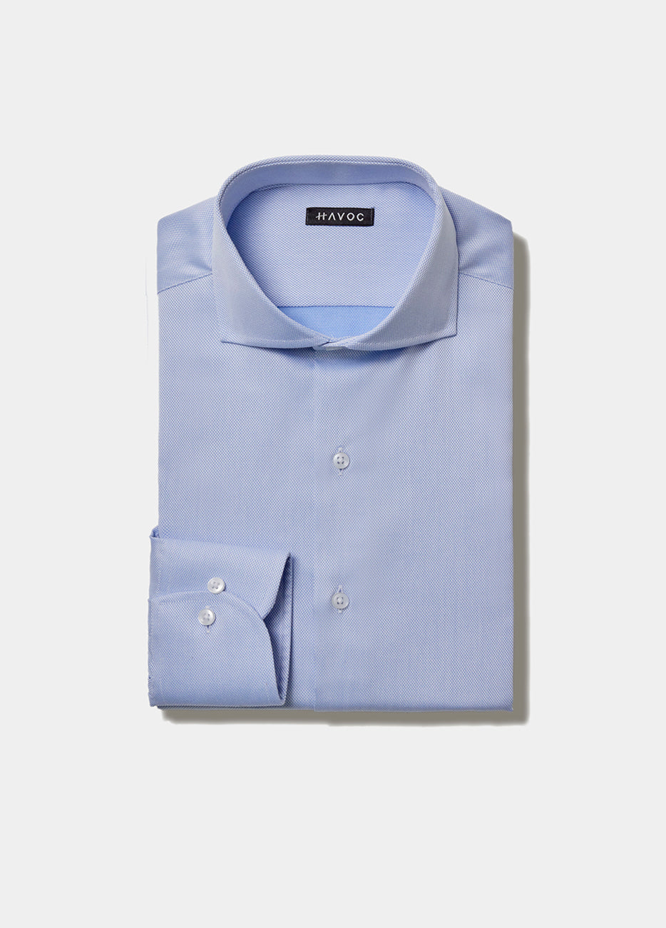 Camisa Celeste De Popelina Non Iron| HAVOC