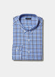 Camisa Cuandro Vichy En Contraste De Azules