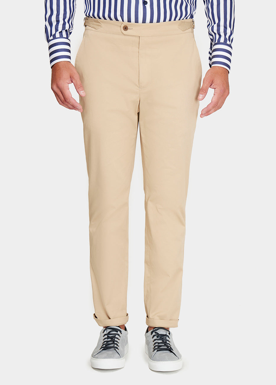 Pantalón Casual Tipo Chino Liso Beige Oscuro| HAVOC