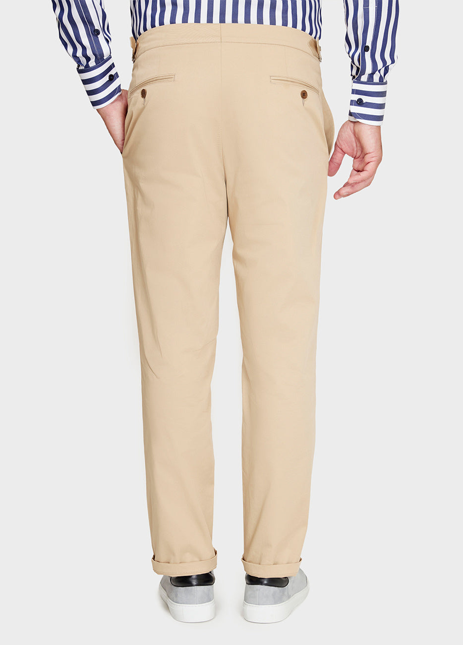 PANTALÓN CASUAL TIPO CHINO LISO BEIGE OSCURO Havoc