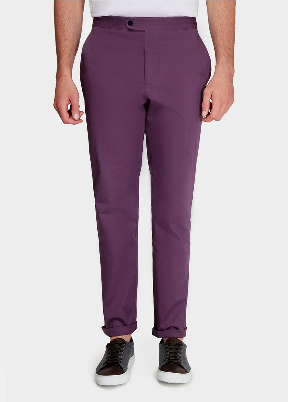 Pantalón Casual Tipo Chino Liso Morado Opáco| HAVOC