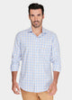Camisa De Cuadro Vichy Arena Y Azul